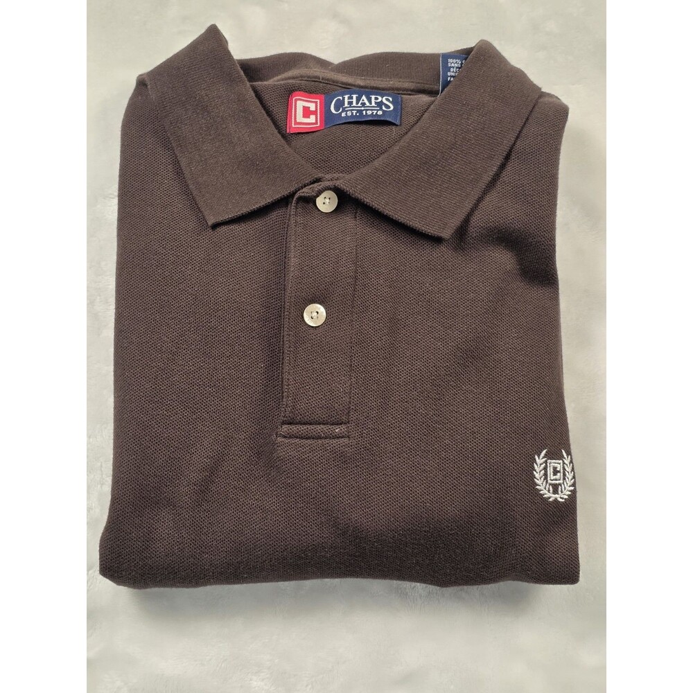 Chaps Mens Largr Brown‎  Casual Short Sleeve Shirt